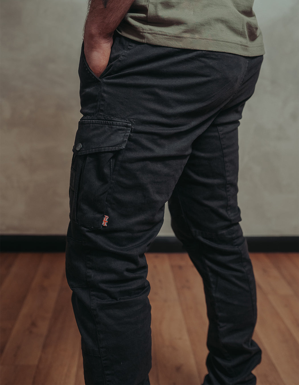 Cargo Trousers (Washed Black)